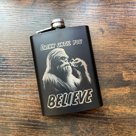 Bigfoot Believe Flask